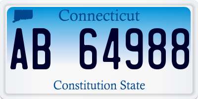CT license plate AB64988