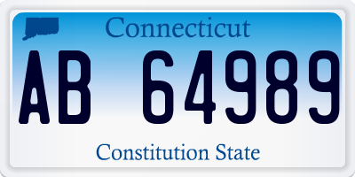 CT license plate AB64989