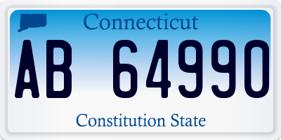 CT license plate AB64990