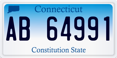 CT license plate AB64991