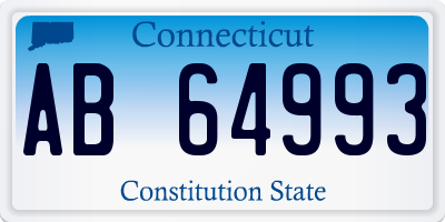 CT license plate AB64993
