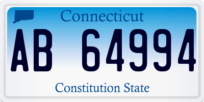 CT license plate AB64994