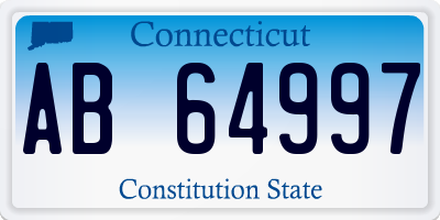 CT license plate AB64997