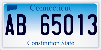 CT license plate AB65013