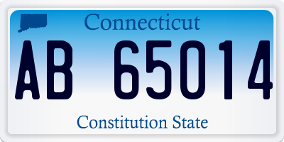 CT license plate AB65014