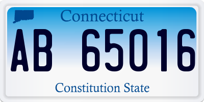 CT license plate AB65016