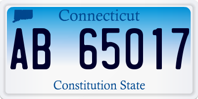 CT license plate AB65017