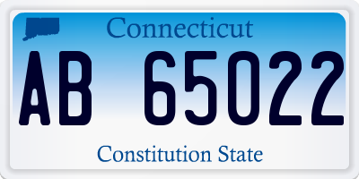 CT license plate AB65022