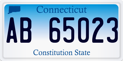 CT license plate AB65023