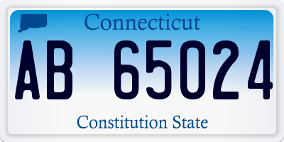 CT license plate AB65024