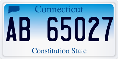 CT license plate AB65027