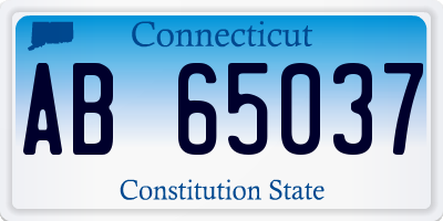 CT license plate AB65037