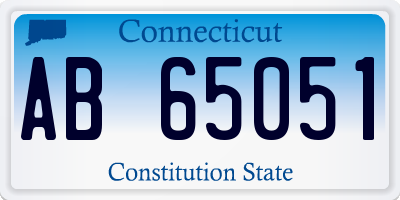 CT license plate AB65051