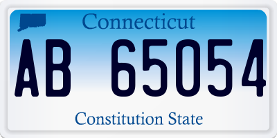 CT license plate AB65054