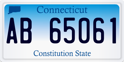 CT license plate AB65061