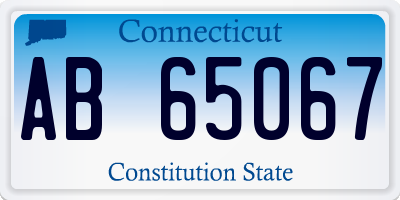 CT license plate AB65067