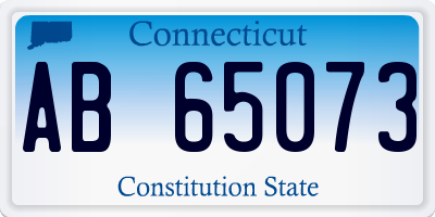 CT license plate AB65073