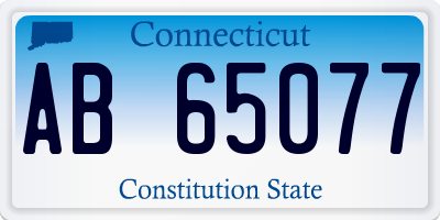 CT license plate AB65077