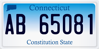 CT license plate AB65081