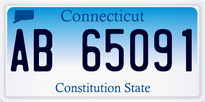 CT license plate AB65091