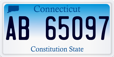 CT license plate AB65097