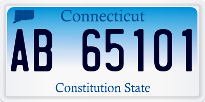 CT license plate AB65101