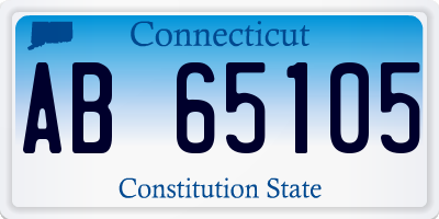 CT license plate AB65105