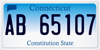 CT license plate AB65107