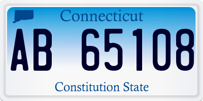 CT license plate AB65108