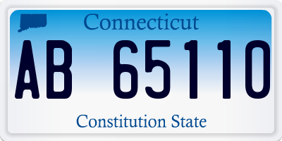 CT license plate AB65110