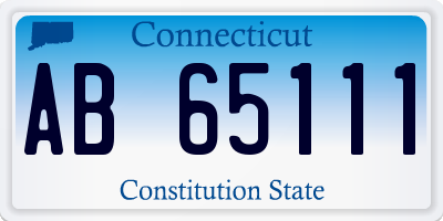 CT license plate AB65111