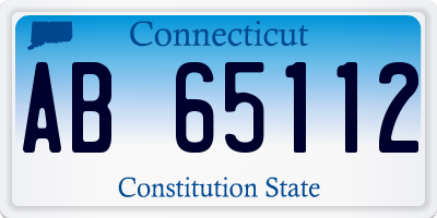 CT license plate AB65112