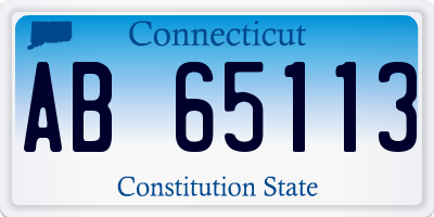 CT license plate AB65113