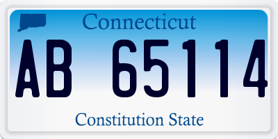 CT license plate AB65114