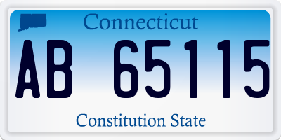 CT license plate AB65115