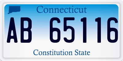 CT license plate AB65116