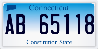 CT license plate AB65118