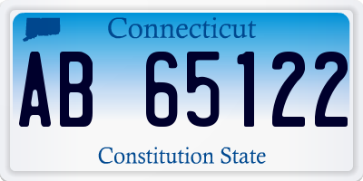 CT license plate AB65122