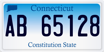 CT license plate AB65128