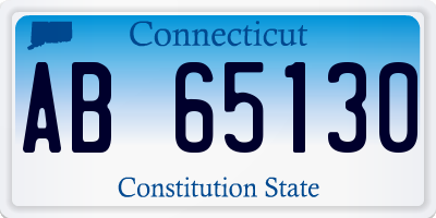 CT license plate AB65130