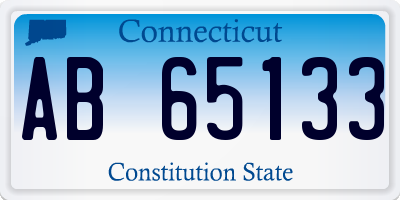 CT license plate AB65133