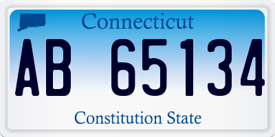 CT license plate AB65134