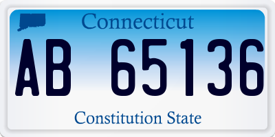 CT license plate AB65136