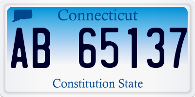 CT license plate AB65137