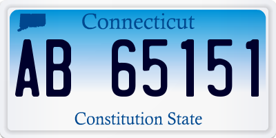 CT license plate AB65151