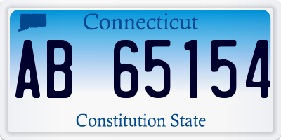 CT license plate AB65154