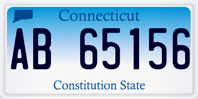 CT license plate AB65156