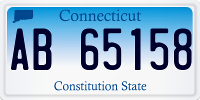 CT license plate AB65158