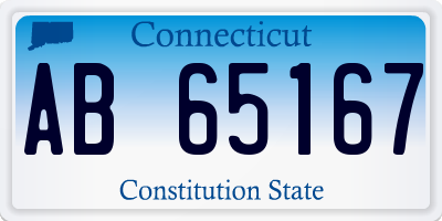 CT license plate AB65167