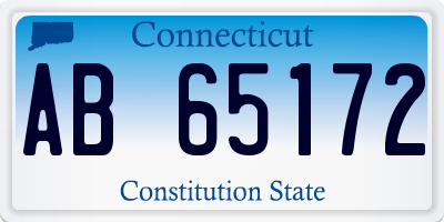 CT license plate AB65172